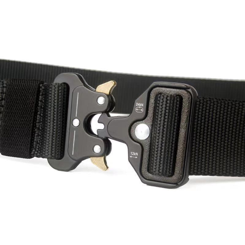 Canvas Polyester Snap Leather Belt with Magnetic Suction for Men