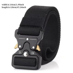 Canvas Polyester Snap Leather Belt with Magnetic Suction for Men