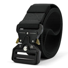 Canvas Polyester Snap Leather Belt with Magnetic Suction for Men