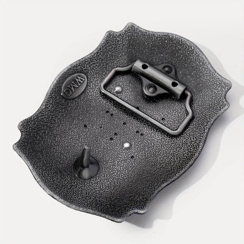 Vintage Gothic Floral Engraved Western Belt Buckle