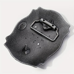 Vintage Gothic Floral Engraved Western Belt Buckle