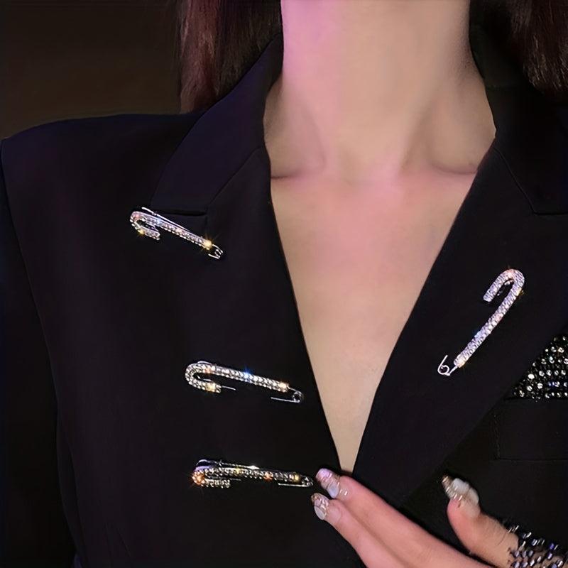 Women's Rhinestone Waist Pin Cardigan Shawl Scarf Buckle