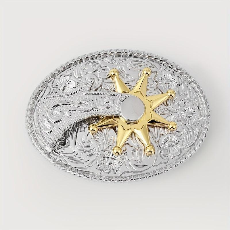 Vintage Rotating Boot Belt Buckle Western Jeans Accessories