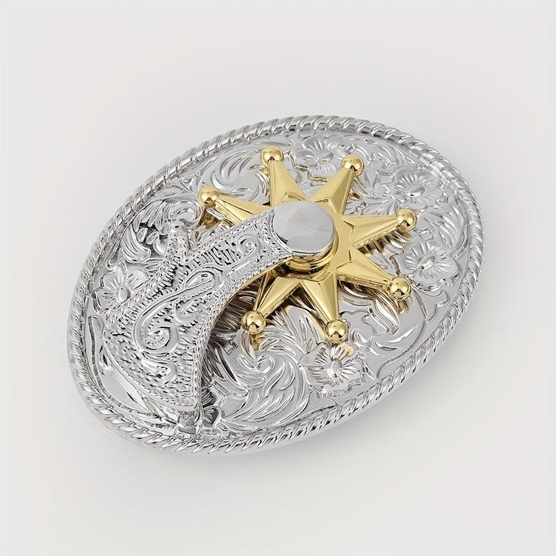 Vintage Rotating Boot Belt Buckle Western Jeans Accessories