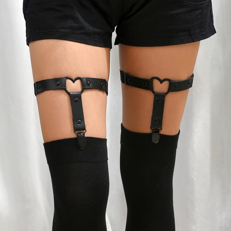 Adjustable Heart Leg Garter Elastic Gothic Thigh Garter