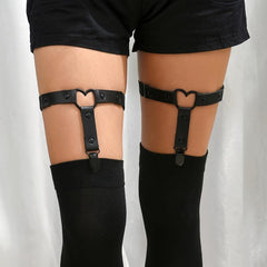 Adjustable Heart Leg Garter Elastic Gothic Thigh Garter