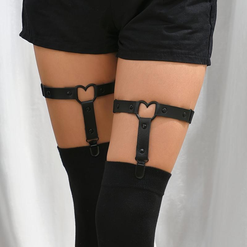 Adjustable Heart Leg Garter Elastic Gothic Thigh Garter