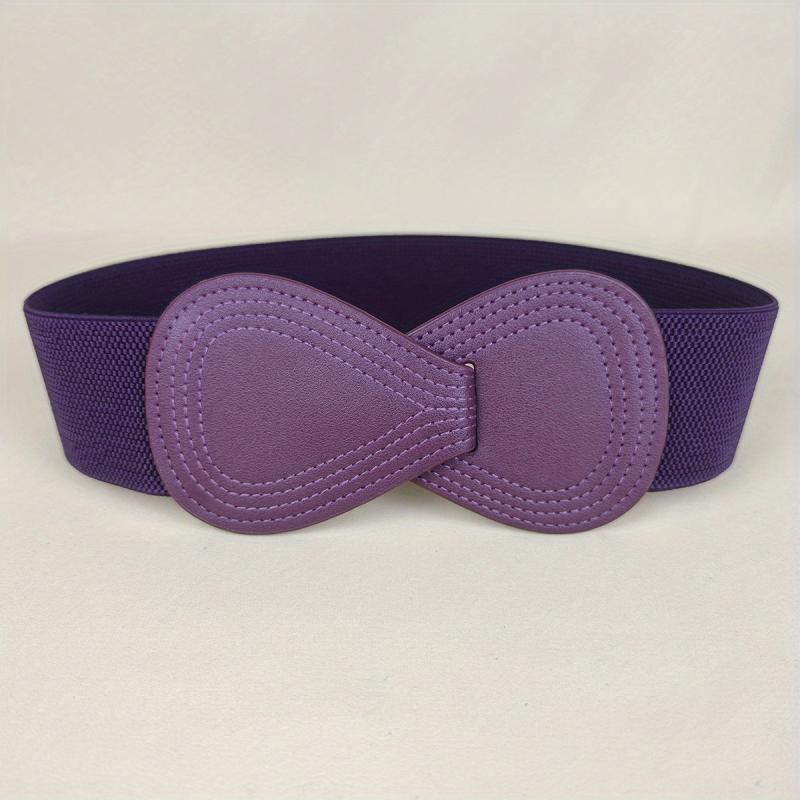 Elastic Wide Belt 8-shaped Faux Leather Belt Dress Skirt Decoration