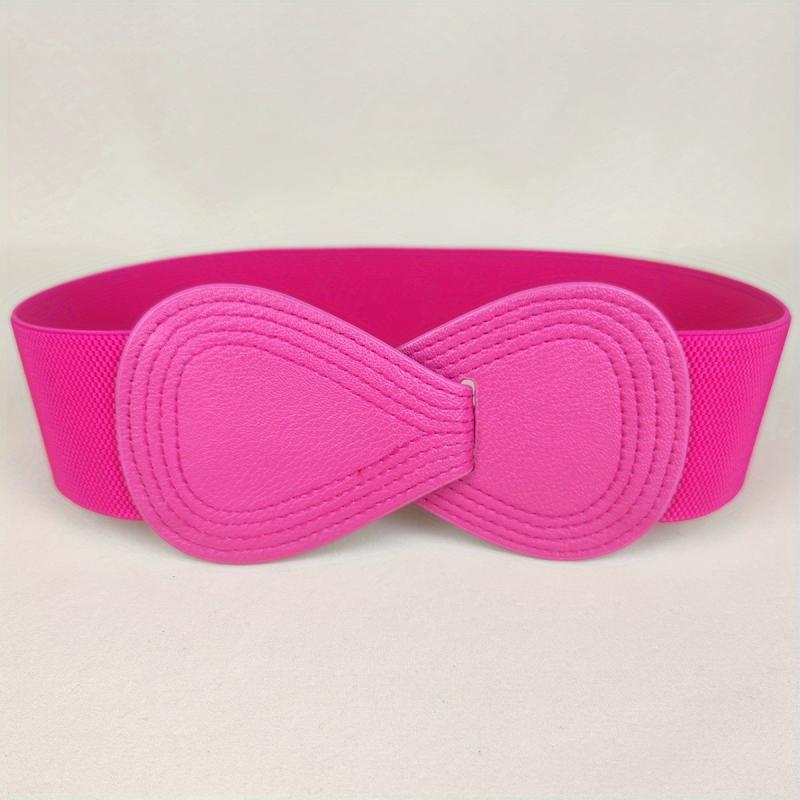 Elastic Wide Belt 8-shaped Faux Leather Belt Dress Skirt Decoration