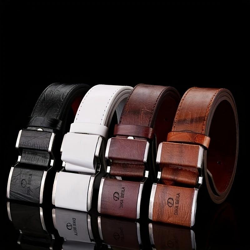 Vintage Wooden Pattern Belt Classic Unisex Pants Belt