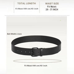 Unisex Vintage Leather Belt for Jeans Casual Wear