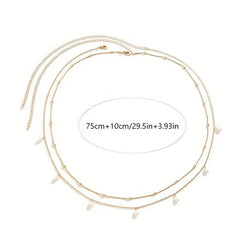 Double Layer Crystal Beads Tassel Waist Chain Belly Chain