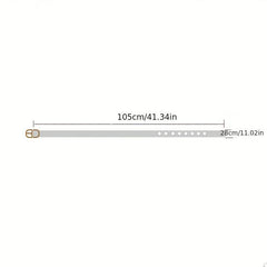 Double D Buckle PU Belt Solid Waistband Casual Coat Dress Girdle