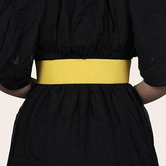 Yellow Elastic Waist Belt for Women's Dresses Decorative Girdle