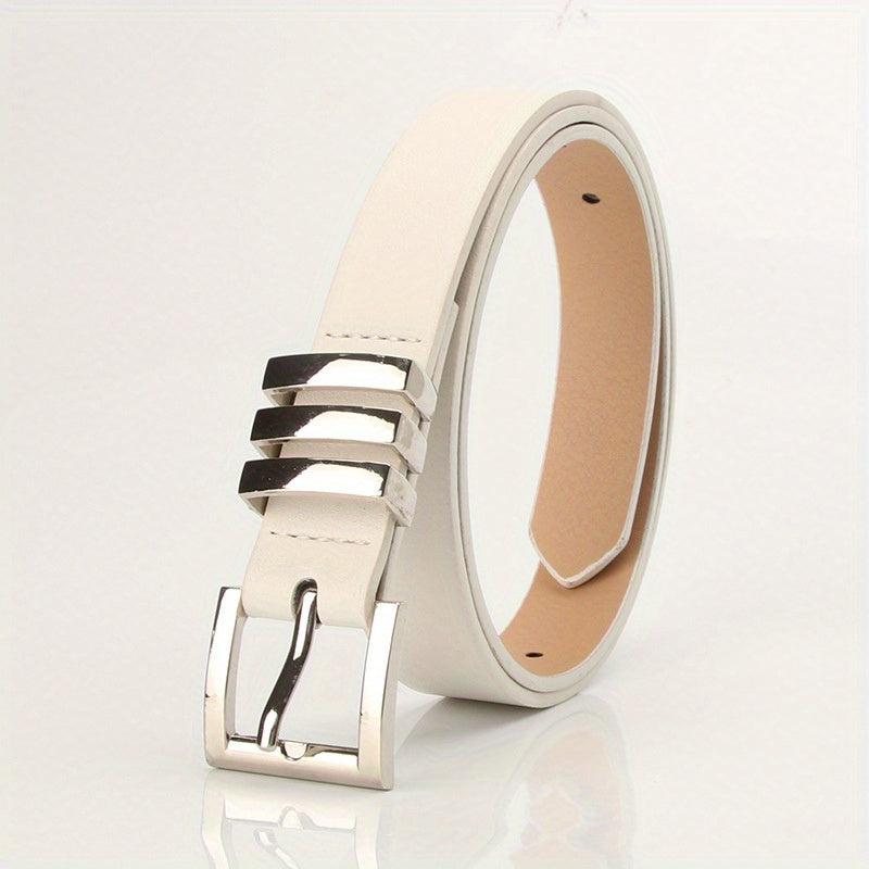Square Pin Buckle PU Belt Women Dress Jeans Casual Belt