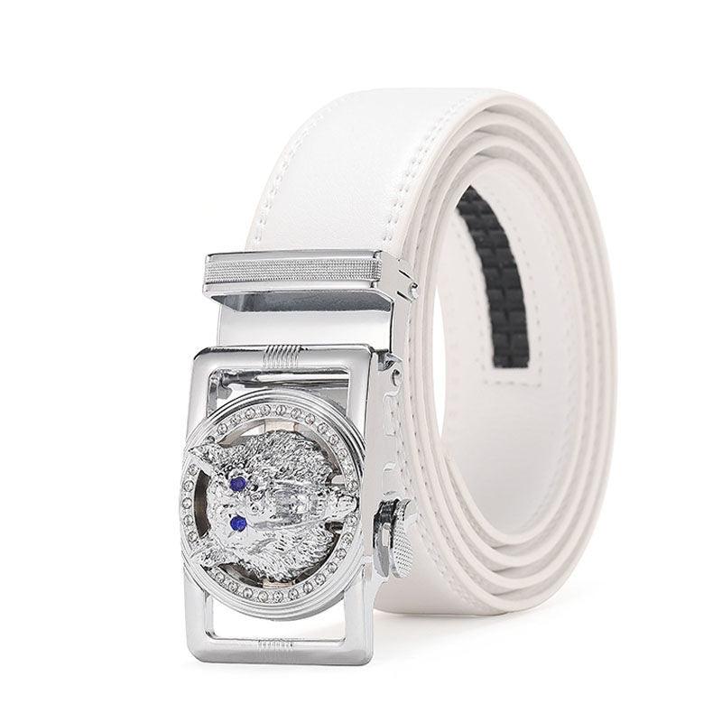 Wide Double Auto Buckle Belt High Ceinture Homme