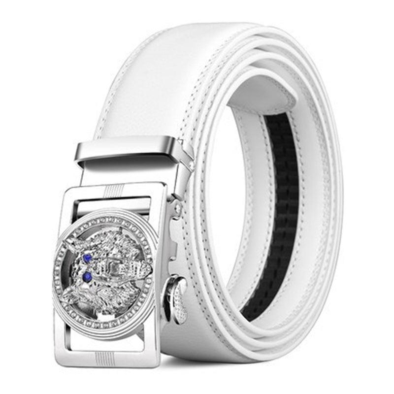 Wide Double Auto Buckle Belt High Ceinture Homme