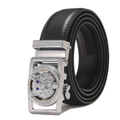 Wide Double Auto Buckle Belt High Ceinture Homme
