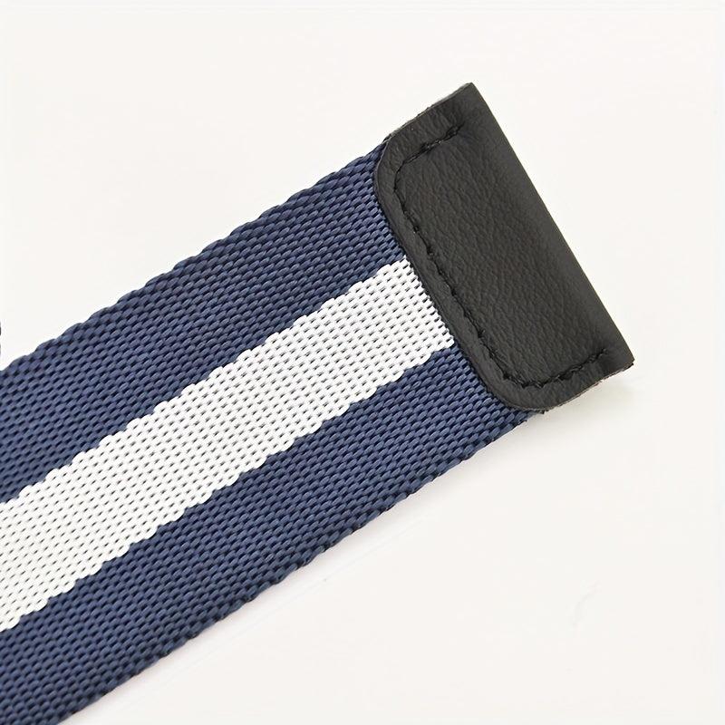 Men's Double Ring Buckle Belt Military Training Leather Belt