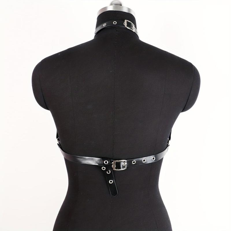 Gothic Hollow Out Harness Belt Rivet Caged Bra Chest Harness