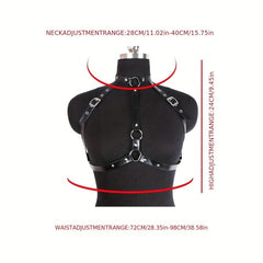 Gothic Hollow Out Harness Belt Rivet Caged Bra Chest Harness