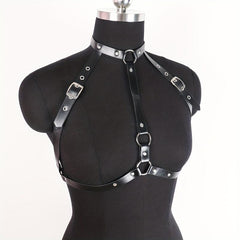 Gothic Hollow Out Harness Belt Rivet Caged Bra Chest Harness