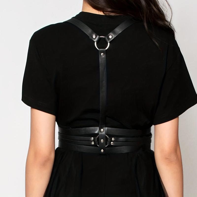 Adjustable PU Leather Waistband Corset Belt for Night Club