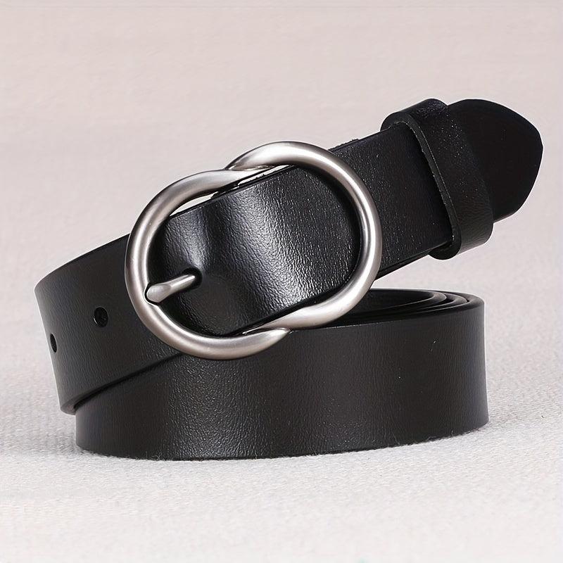 Vintage Double Ring Buckle Solid Belt Casual Jeans Pants Belts For Women