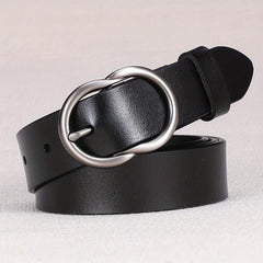 Vintage Double Ring Buckle Solid Belt Casual Jeans Pants Belts For Women