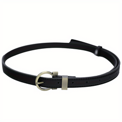 Vintage Round Buckle PU Belt Solid Stylish Jeans Pants Belt