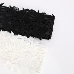 Wide Lace Waist Belt for Women Dress Skirt