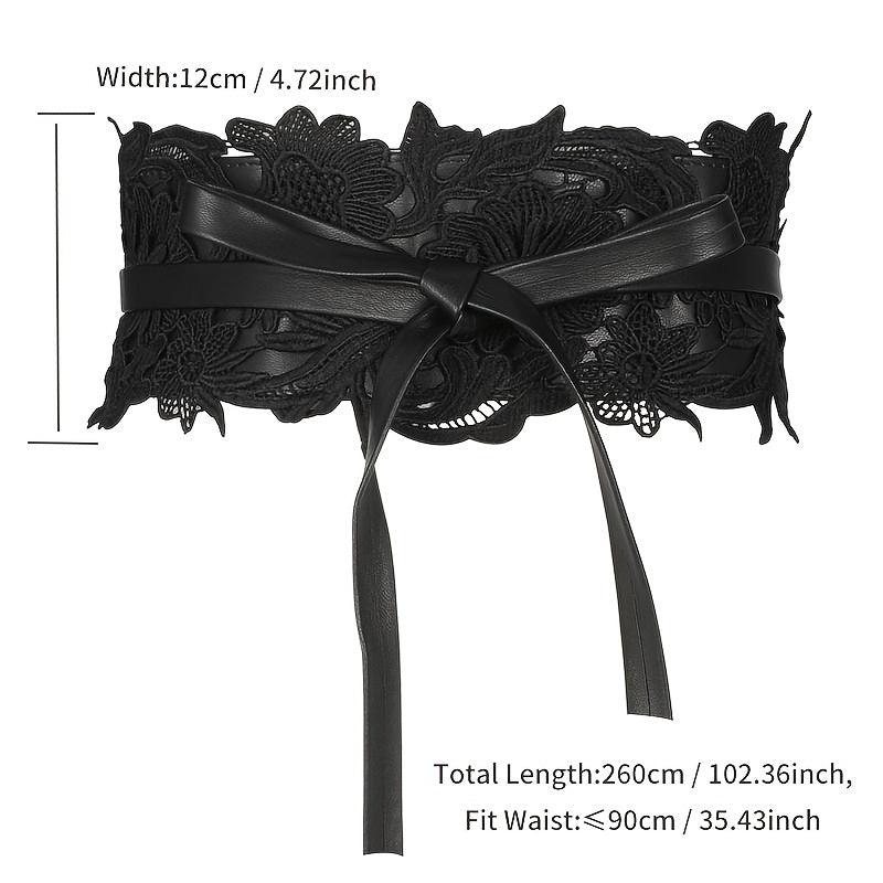 Wide Lace Waist Belt for Women Dress Skirt