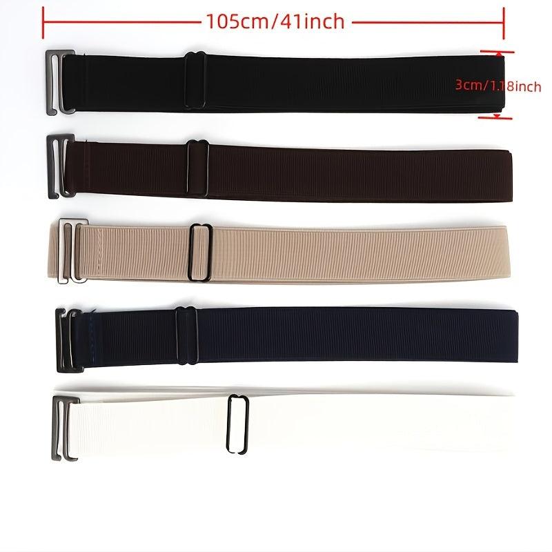 Canvas Stretch Braid Belt Women No Show Invisible Belt Elastic Waist Belt