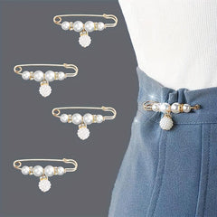 Faux Pearl Pendant Waist Pin Buckle Dress Jeans Pin Collar Buckle
