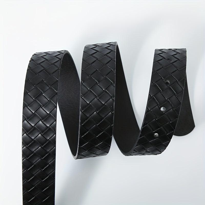 Square Buckle PU Embossed Belt Women Wide Waist Belts