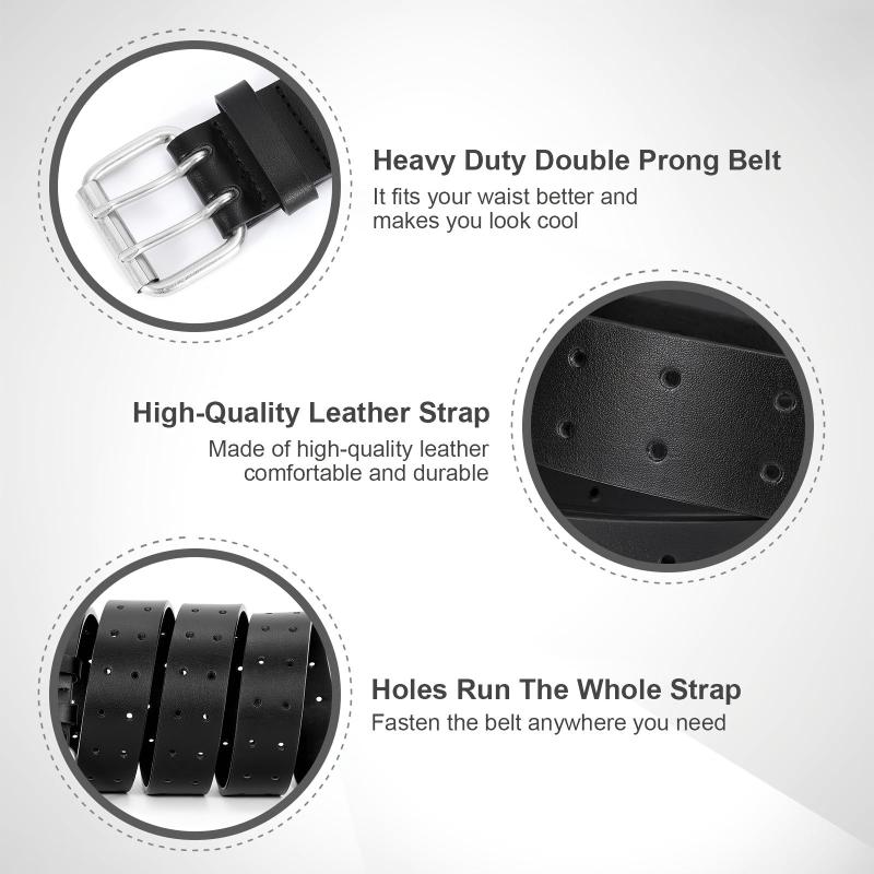 Men's Double Claw Leather Casual Alloy Belt
