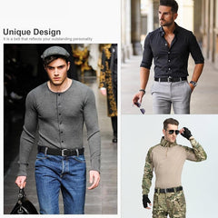 Men's Double Claw Leather Casual Alloy Belt