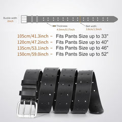 Men's Double Claw Leather Casual Alloy Belt