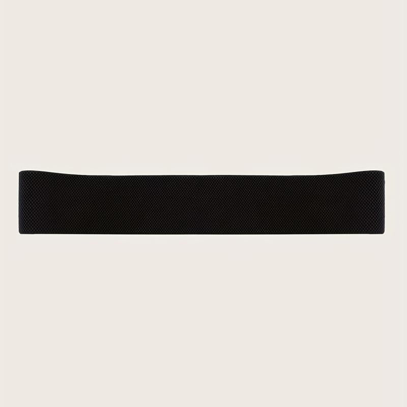 Round Geometric Knot Buckle Belt PU Elastic Waist Belts Casual Pants Jeans Belt