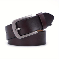  Leather Belt Pin Buckle Solid Casual Waist Belt