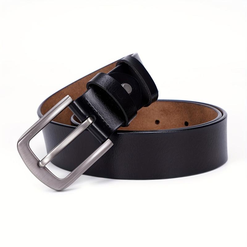  Leather Belt Pin Buckle Solid Casual Waist Belt