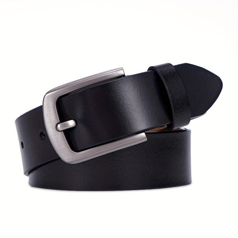  Leather Belt Pin Buckle Solid Casual Waist Belt