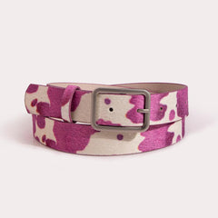 Cow Printed Pu Waist Belt Women Cow Belt Cowboy Bull Waistband