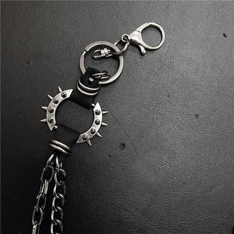 Spiked Retro Circle Waist Chain for Men and Women