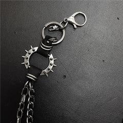 Spiked Retro Circle Waist Chain for Men and Women