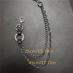 Spiked Retro Circle Waist Chain for Men and Women