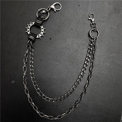 Spiked Retro Circle Waist Chain for Men and Women