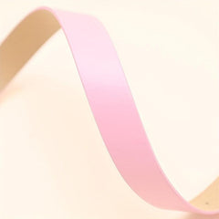 Y2K Punk Metal Pentagram Belt Pink PU Leather Girdle