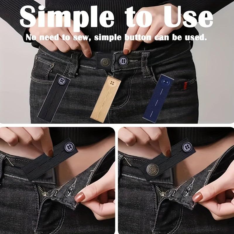 Elastic Waist Extenders for Jeans Pants Button Extender