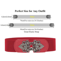 Vintage Wide Elastic Stretch Waist Belt for Party Prom Banquet